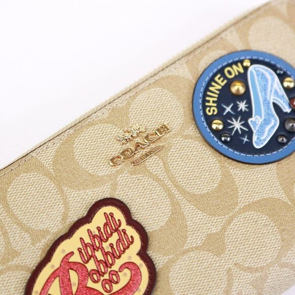 NWT Coach Disney Patches Zip Wallet Signature Light Khaki - Picture 10 of 10